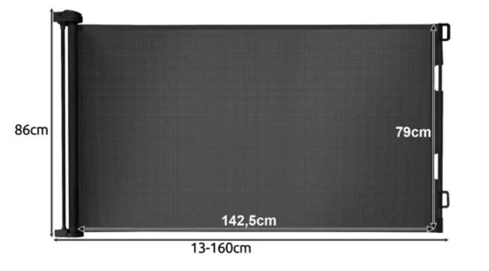 Puerta de seguridad extensible, persiana enrrollable