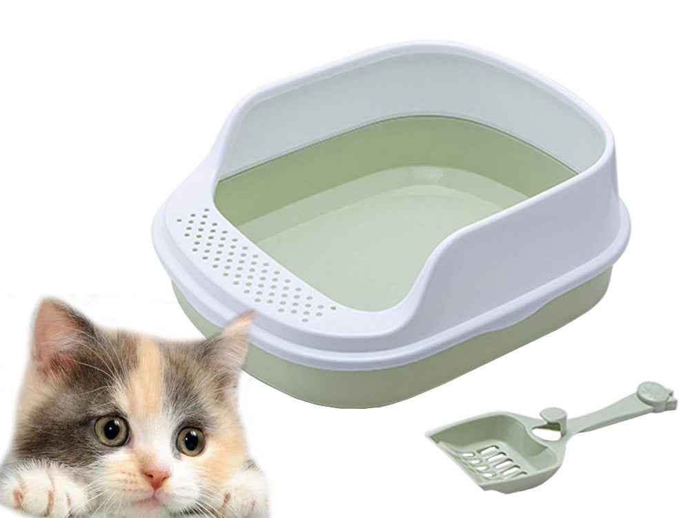 Arenero abierto para gatos, con marco Soldna para arenas + cuchara grande