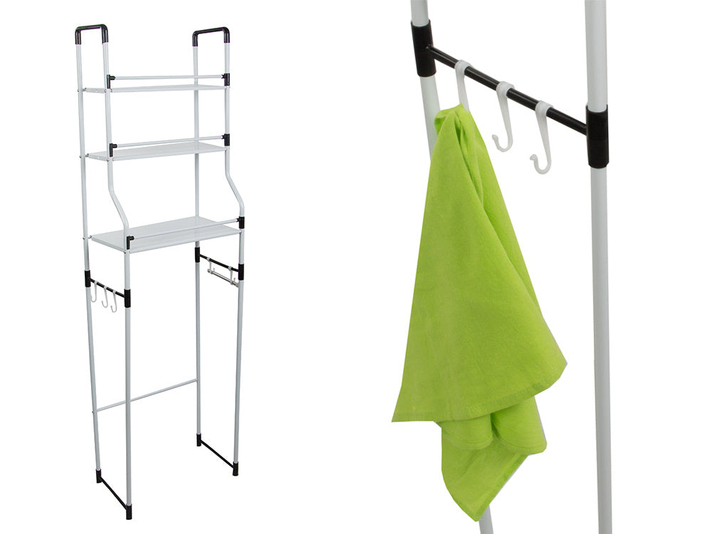 Estante de pie sobre lavadora, wc baño, rack 3 estantes