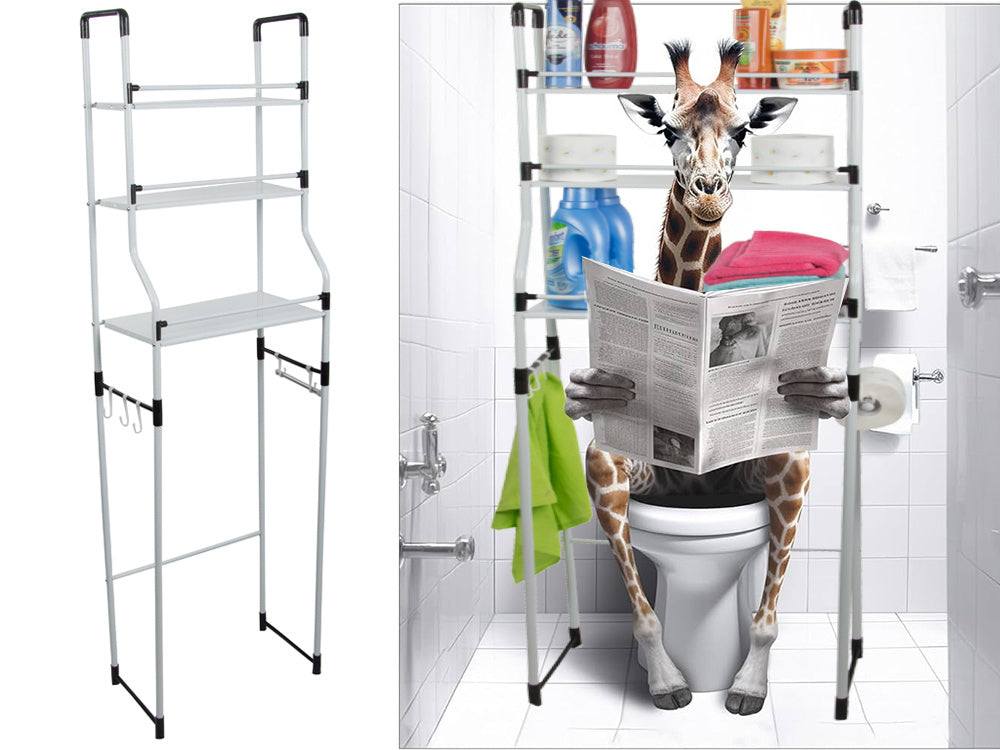Estante de pie sobre lavadora, wc baño, rack 3 estantes