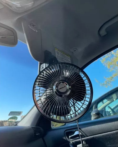 Ventilador rotativo silencioso con clip, para automóvil, conductos y pasajero, hierro, capacidad de enfriamiento y oscilación