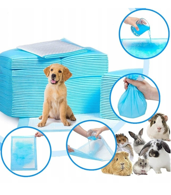 Almohadillas de higiene absorbentes desechables, 100 piezas y bolsas de excremento regalo