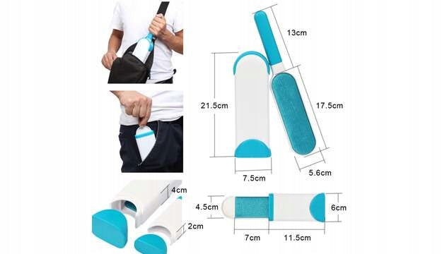 Cepillo doble autolimpiante para pelos de mascotas, para ropa o muebles