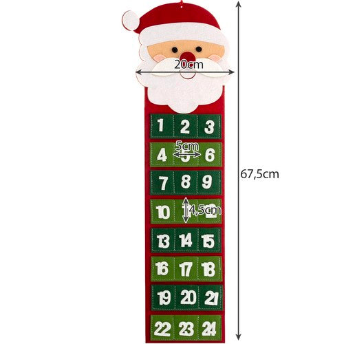 Calendario de adviento de fieltro