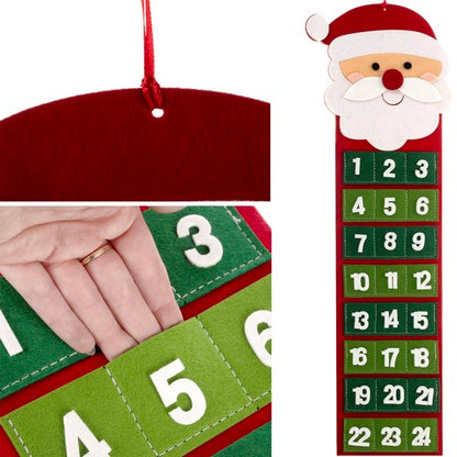 Calendario de adviento de fieltro