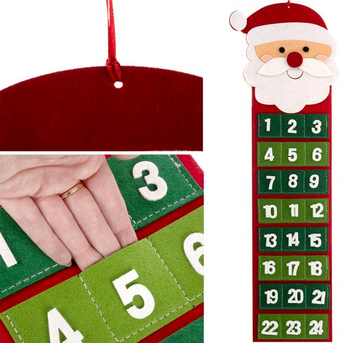 Calendario de adviento de fieltro