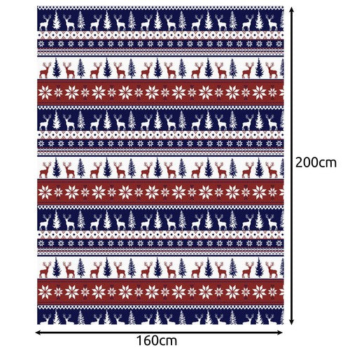 Manta gruesa navideña para sofá o cama, 160 cm x 200 cm + 2 fundas para cojín