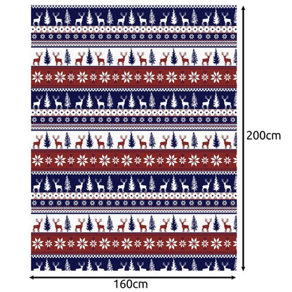 Manta gruesa navideña para sofá o cama, 160 cm x 200 cm + 2 fundas para cojín