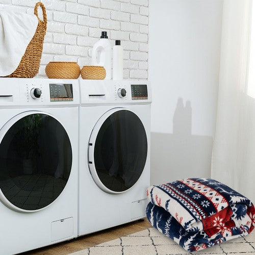 Manta gruesa navideña para sofá o cama, 160 cm x 200 cm + 2 fundas para cojín