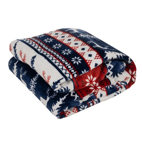 Manta gruesa navideña para sofá o cama, 160 cm x 200 cm + 2 fundas para cojín
