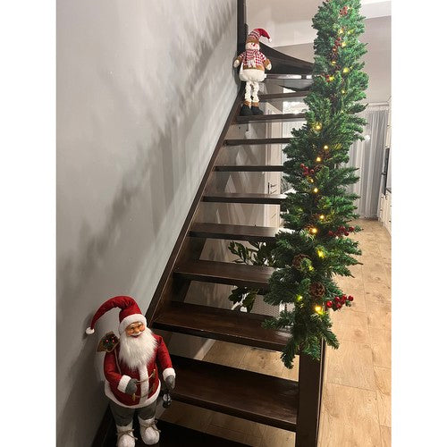 Muñeco de nieve navideño, telescópico 105cm