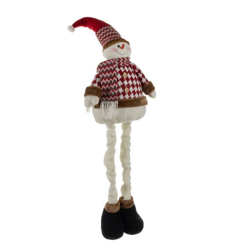 Muñeco de nieve navideño, telescópico 105cm