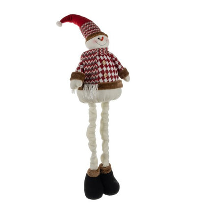 Muñeco de nieve navideño, telescópico 105cm