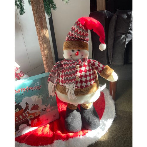 Muñeco de nieve navideño, telescópico 105cm