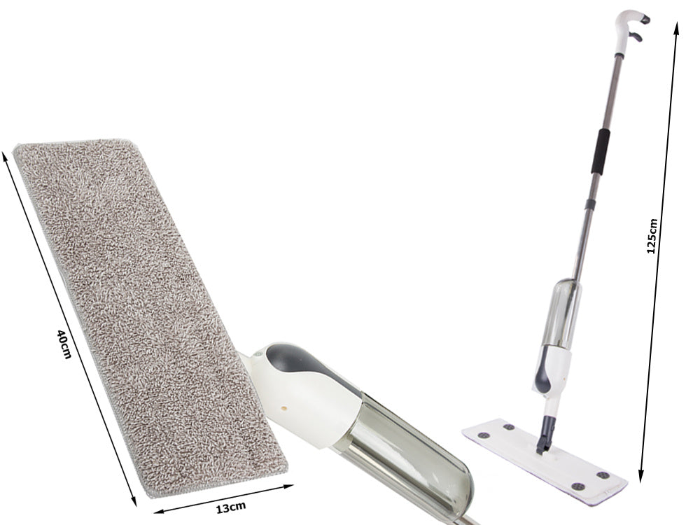 Fregona plana con pulverizador, 3x bobinas microfibra Mocka Store