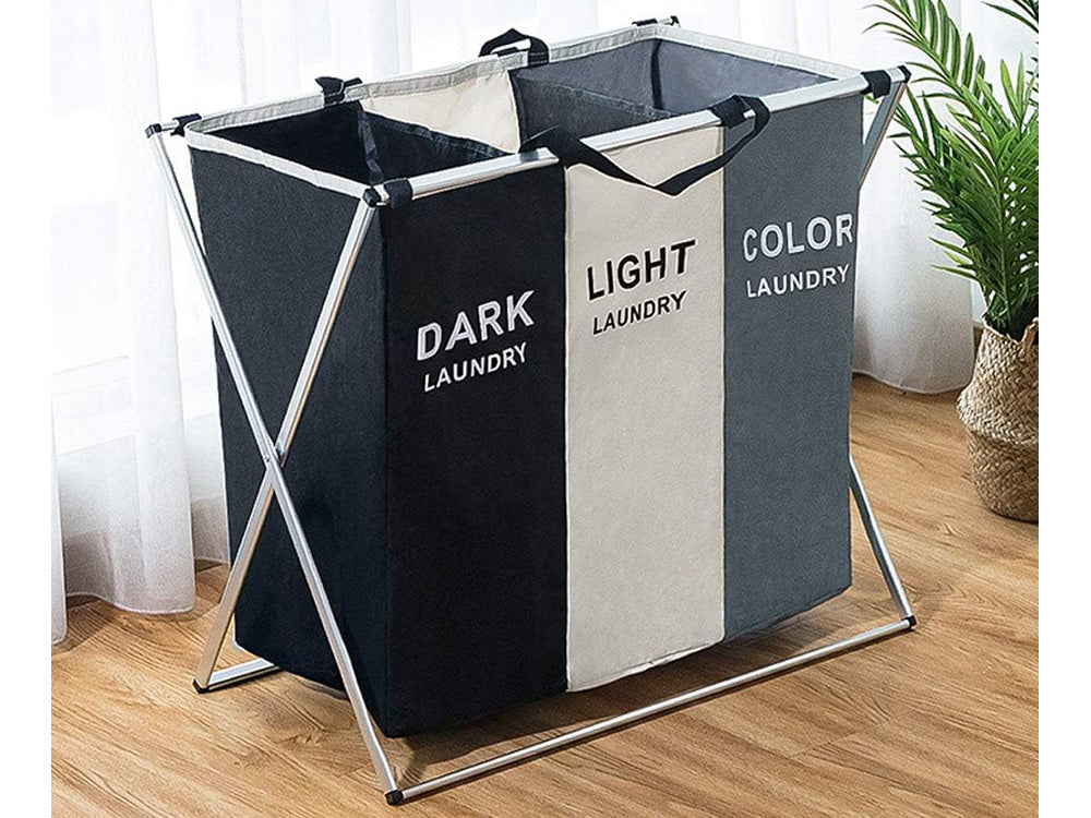 Cesta para la ropa de 3 compartimientos, 135L Mocka Store