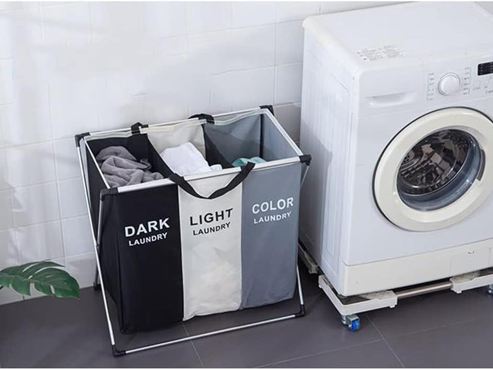 Cesta para la ropa de 3 compartimientos, 135L Mocka Store