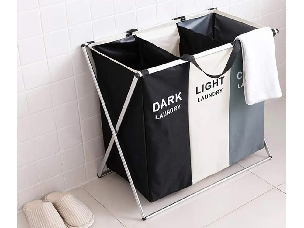 Cesta para la ropa de 3 compartimientos, 135L Mocka Store