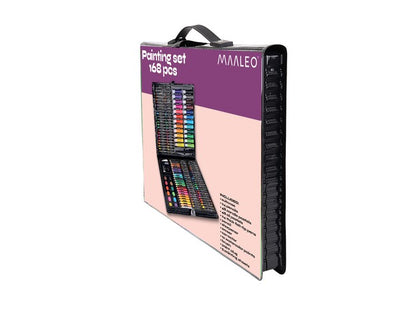 Kit de pinturas en maleta negra, 168 uds.