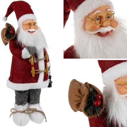 Figura papá noel grande, santa claus 45cm, calidad premium