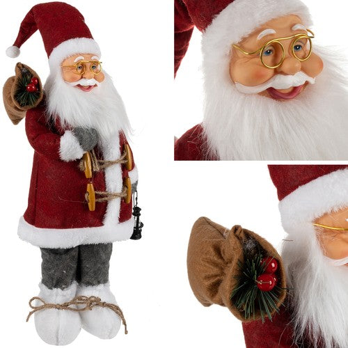 Figura papá noel grande, santa claus 45cm, calidad premium
