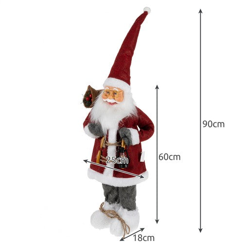 Figura de papá noel, santa claus 60 cm