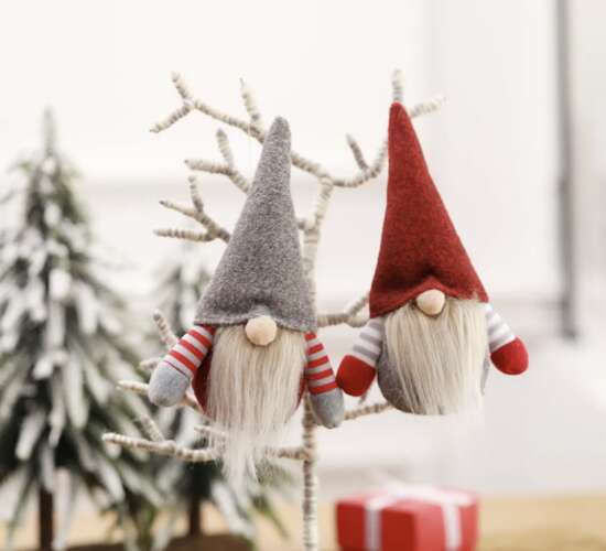 Gnomo de pie navideño, juego de 2 piezas