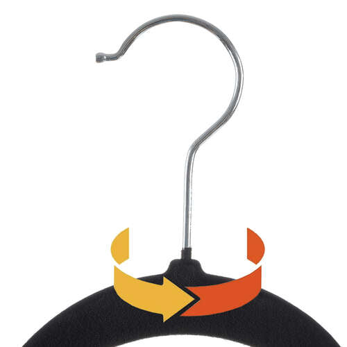 Perchas de terciopelo negro Mocka Store