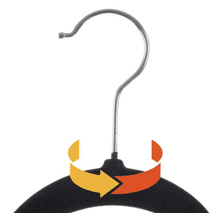 Perchas de terciopelo negro Mocka Store