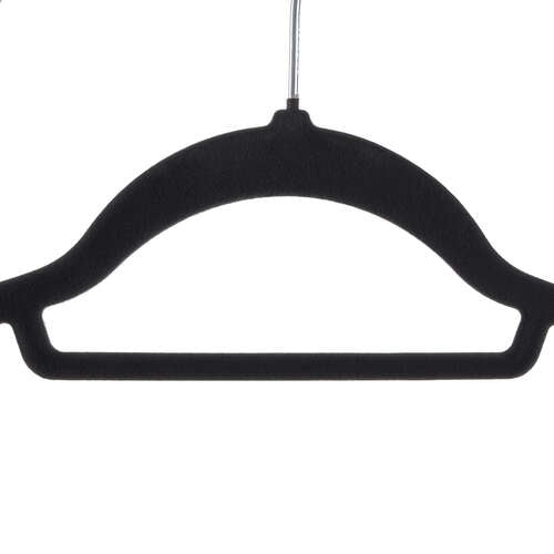 Perchas de terciopelo negro Mocka Store