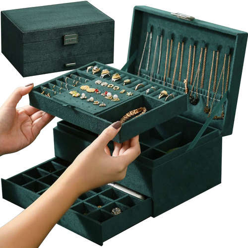Joyero de capacidad, organizador de joyas