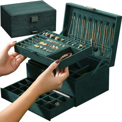 Joyero de capacidad, organizador de joyas