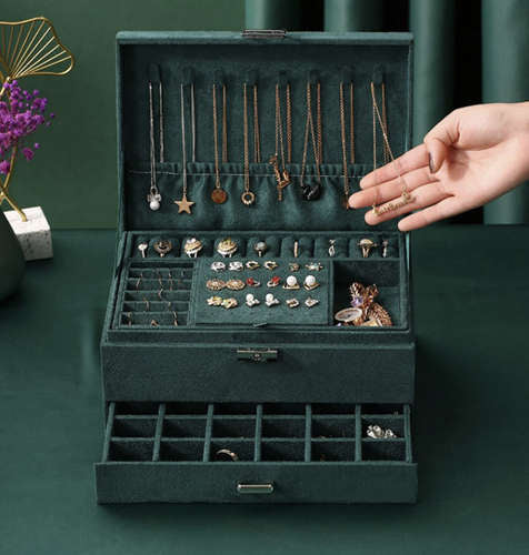 Joyero de capacidad, organizador de joyas