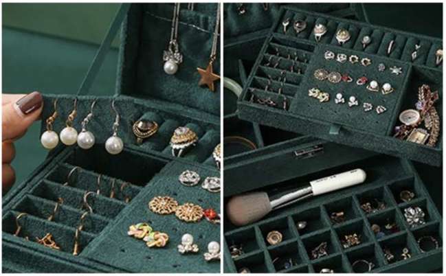 Joyero de capacidad, organizador de joyas
