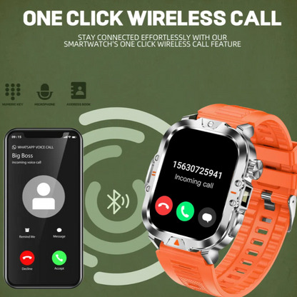 Reloj inteligente v17 impermeable con linterna incorporada